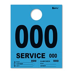 000-999 Heavy Brite™ Blue Premium Service Dispatch Number Tag