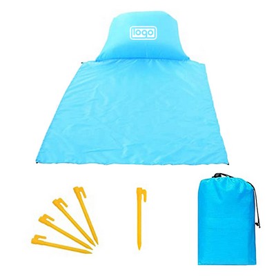 Inflatable Beach Mat w/ Air Pillow