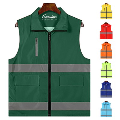 High Visibility Reflective Vest with Pocket