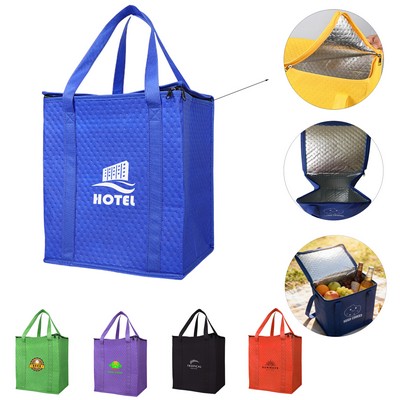 Zippered Insulated Grocery Tote
