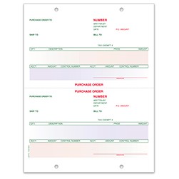 Plain Laser Cash Receipt / Purchase Order Form (Form LZR-PO)