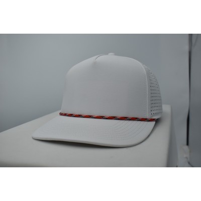 Structured 5 Panel Performance Cap With Rope Accent