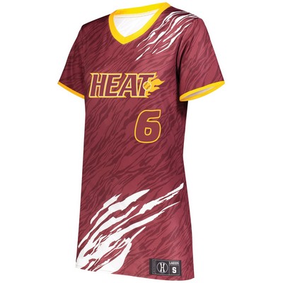 Ladies FreeStyle Sublimated Lightweight Reversible V-Neck Softball Jersey