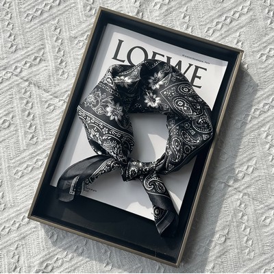 Custom 23.6" x 23.6" 100% Silk Bandana Silk Satin Scarf