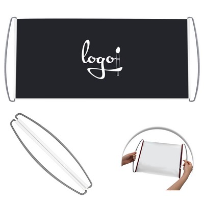 Double Sided Full-color Printing Automatic Shrinking Hand Pulled Flag