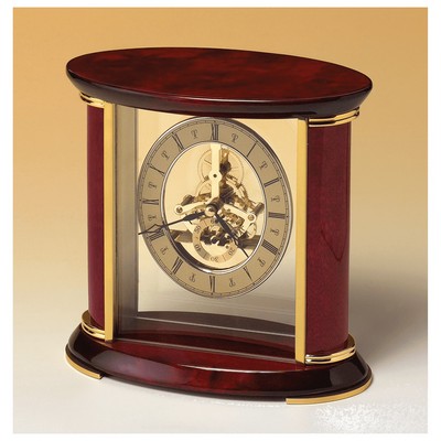 Skeleton Clock with Rosewood Piano Accents - CLK57