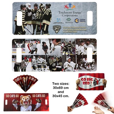 Offset Printed Cheer Banner Clapper Foldable Paper Fan