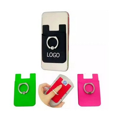 Silicone Phone Wallet With Ring