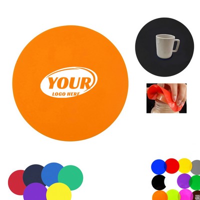 Silicone Round Bottles Opener Coaster