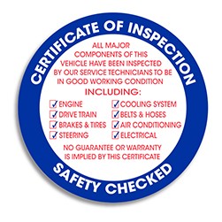 Inspection Special Notice Sticker