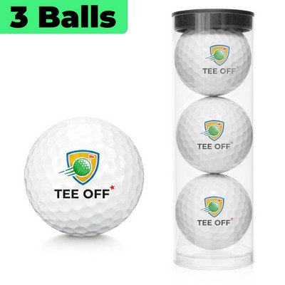 3-Pack Pro Golf Balls in Clear Tube