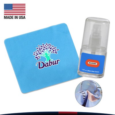 Sheenkit 1 oz. Glass Lens Cleaner & 4" Sublimated Lens Cloth