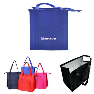 Non Woven Insulated Tote Bag W/ Side Pocket