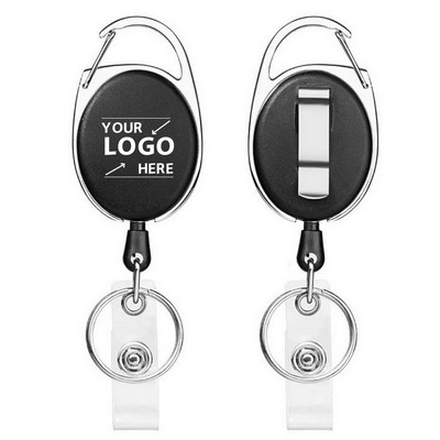 Oval Retractable Badge Holder
