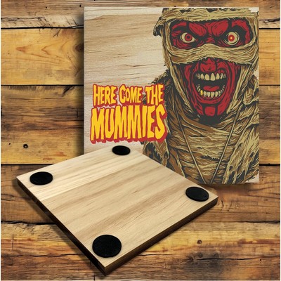 Square Wood Coaster Burnt Sides