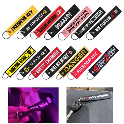 Embroidered Keychain Multicolor Themed Designs