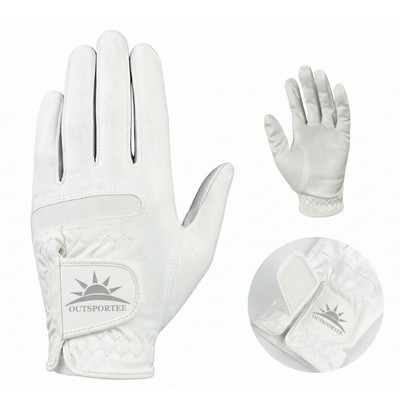 Suede Microfiber Leather Hook Loop Closure Golf Glove