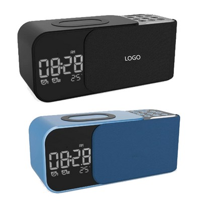 Bluetooth Speaker Clock Dual Alarm Clock Wireless Charging