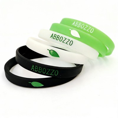6.3" Glow In The Dark Debossed Wristband