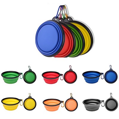 Multicolored portable pet bowl