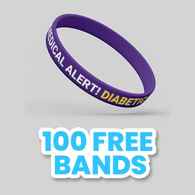Custom Color Filled Wristband - 1/2"