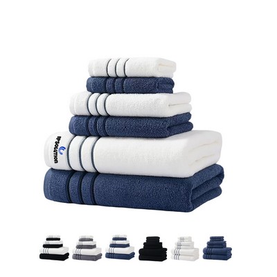 Bathroom 6-piece Towel Set 100% Cotton
