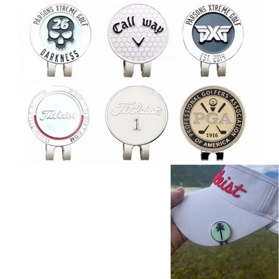 Magnetic Rustproof Zinc Alloy Golf Hat Clip Ball Marker