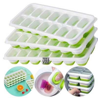 Flexible Ice Cube Mold with Cover