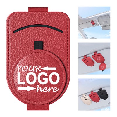 Car Sun Visor Sunglasses Clip With Storage