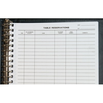 Reservation Binder Sheet (8 1/2"x11"). Pack of 50 refill for 22 hole Reservation Binder.