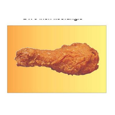 Chicken Leg Rectangle Metal Photo Magnet (2"x3")