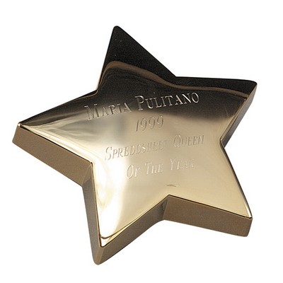 Gold Star Paperweight