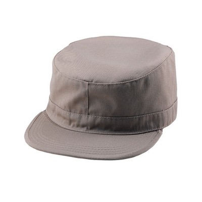 Solid Color Twill Army Cap w/ Flat Bill