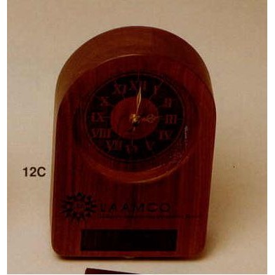 6-1/2"x 9-1/2" Walnut Large Domed Clock (12c)