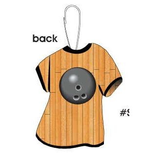 Gray Bowling Ball T-Shirt Zipper Pull