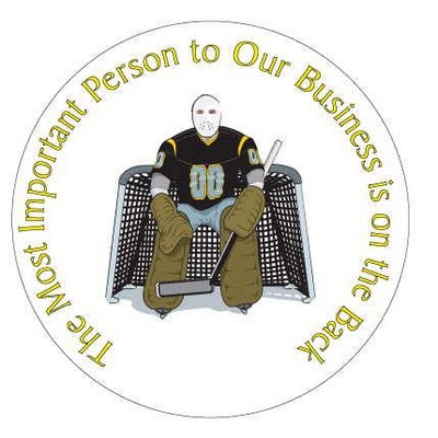 Hockey Goalie Photo Hand Mirror (2½" Diameter)