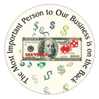 Las Vegas Dice $100 Bill Photo Hand Mirror (2½" Diameter)