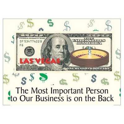 Vegas Roulette Table On $100 Bill Photo Hand Mirror (2½"x3½")