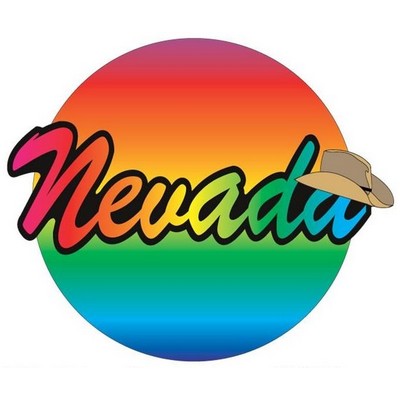 Nevada w/Cowboy Hat Acrylic Coaster w/Felt Back