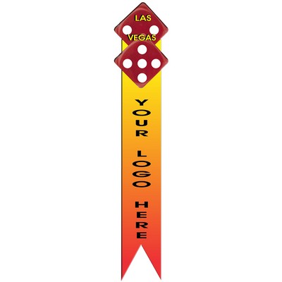 Las Vegas Dice Bookmark w/ Black Back