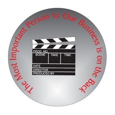 Clapboard Circular Photo Hand Mirror (2½" Diameter)