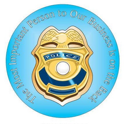 Police Badge Photo Hand Mirror (2½" Diameter)