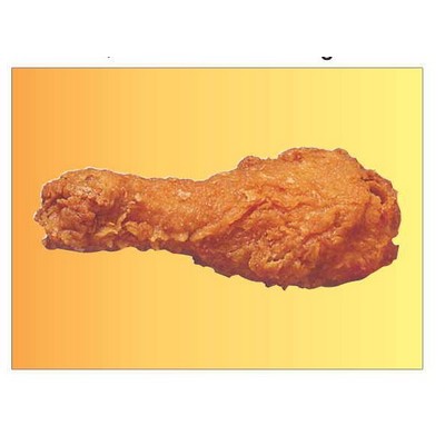 Chicken Leg Rectangle Badge w/ Bar Pin (2 1/2"x3 1/2")
