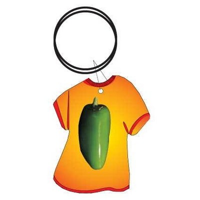 Jalapeno Executive T-Shirt Keychain w/Mirrored Back (4 Square Inch)