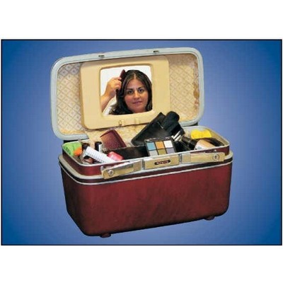 Makeup Case Rectangle Badge w/ Bar Pin (2"x3")
