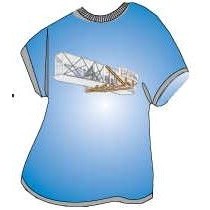 White Bi-Plane T-Shirt Lapel Pin