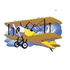 Yellow Bi-Plane Lapel Pin