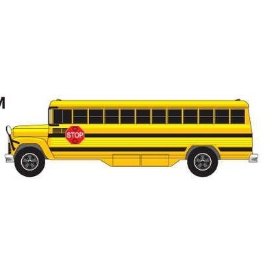 School Bus Executive Magnet w/ Full Magnetic Back (2 Square Inch)
