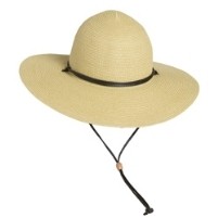 Ladies' Straw Hat w/4" Brim and Chin Strap