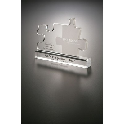 Acrylic Teamwork Puzzle Award w/ Base